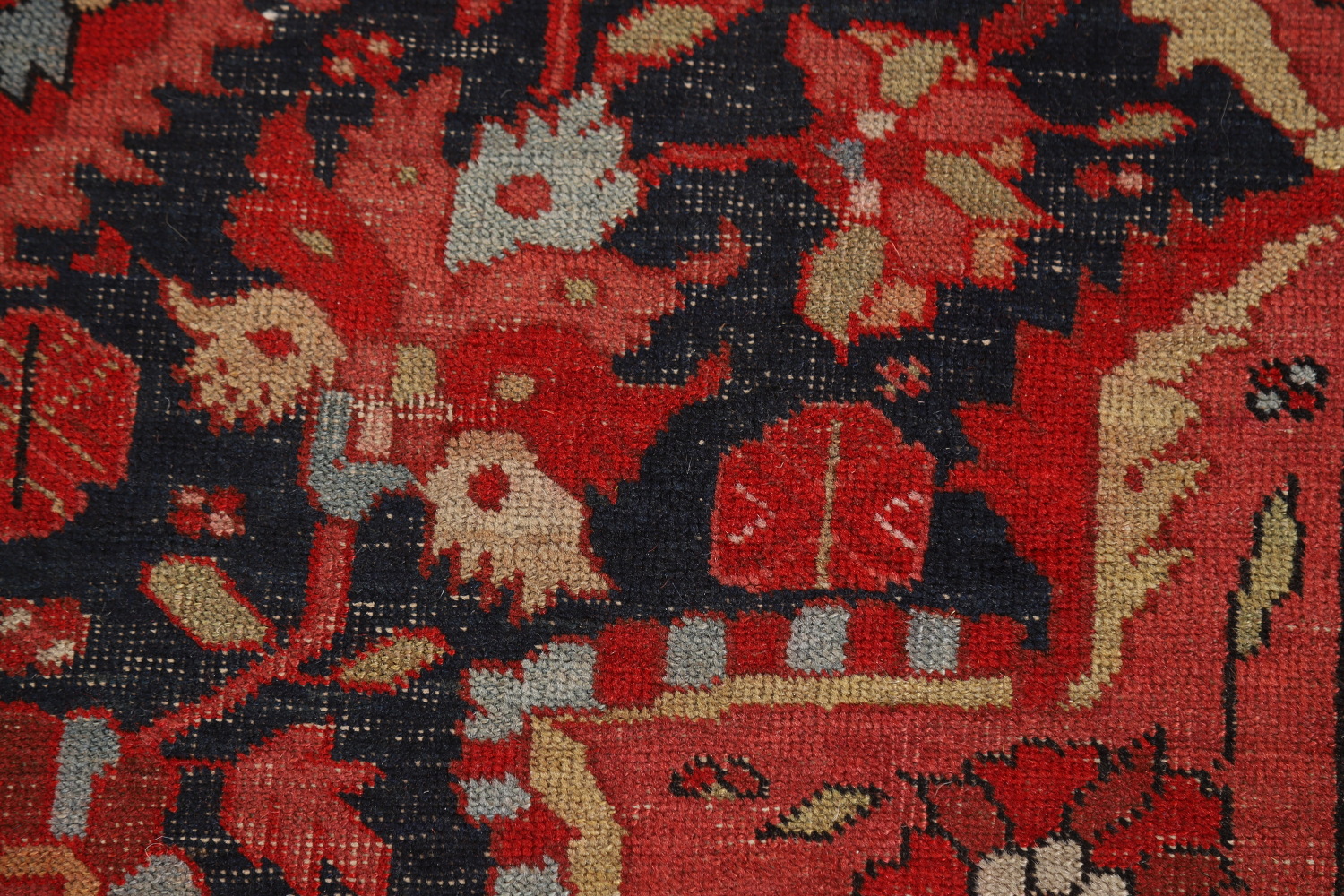 Pre-1900 Vegetable Dye Sarouk Farahan Persian Area Rug 7x10