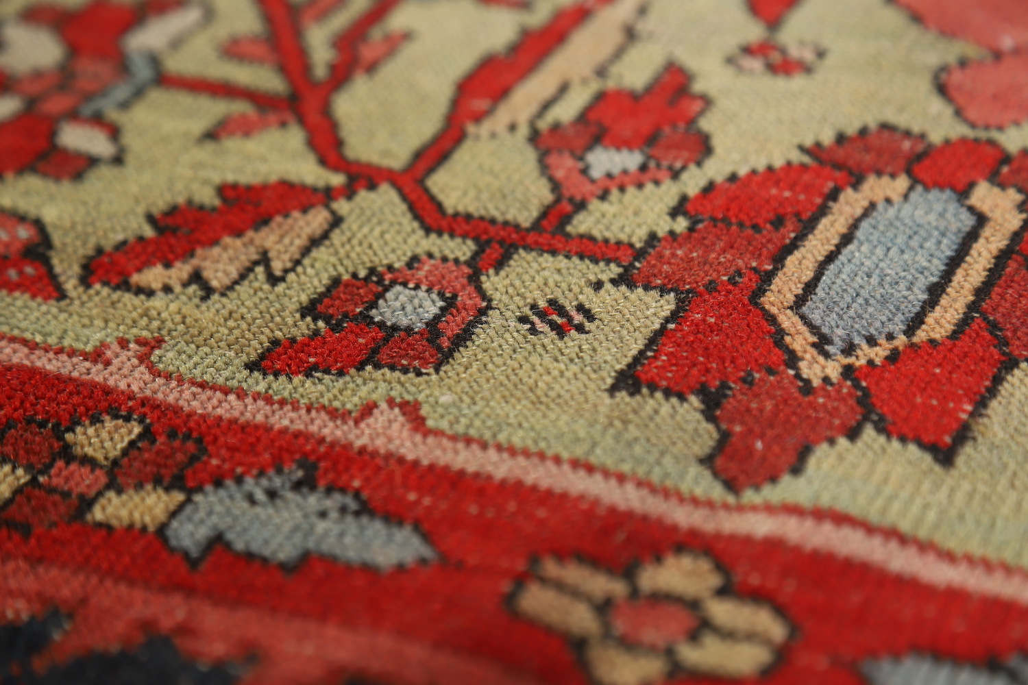 Pre-1900 Vegetable Dye Sarouk Farahan Persian Area Rug 7x10