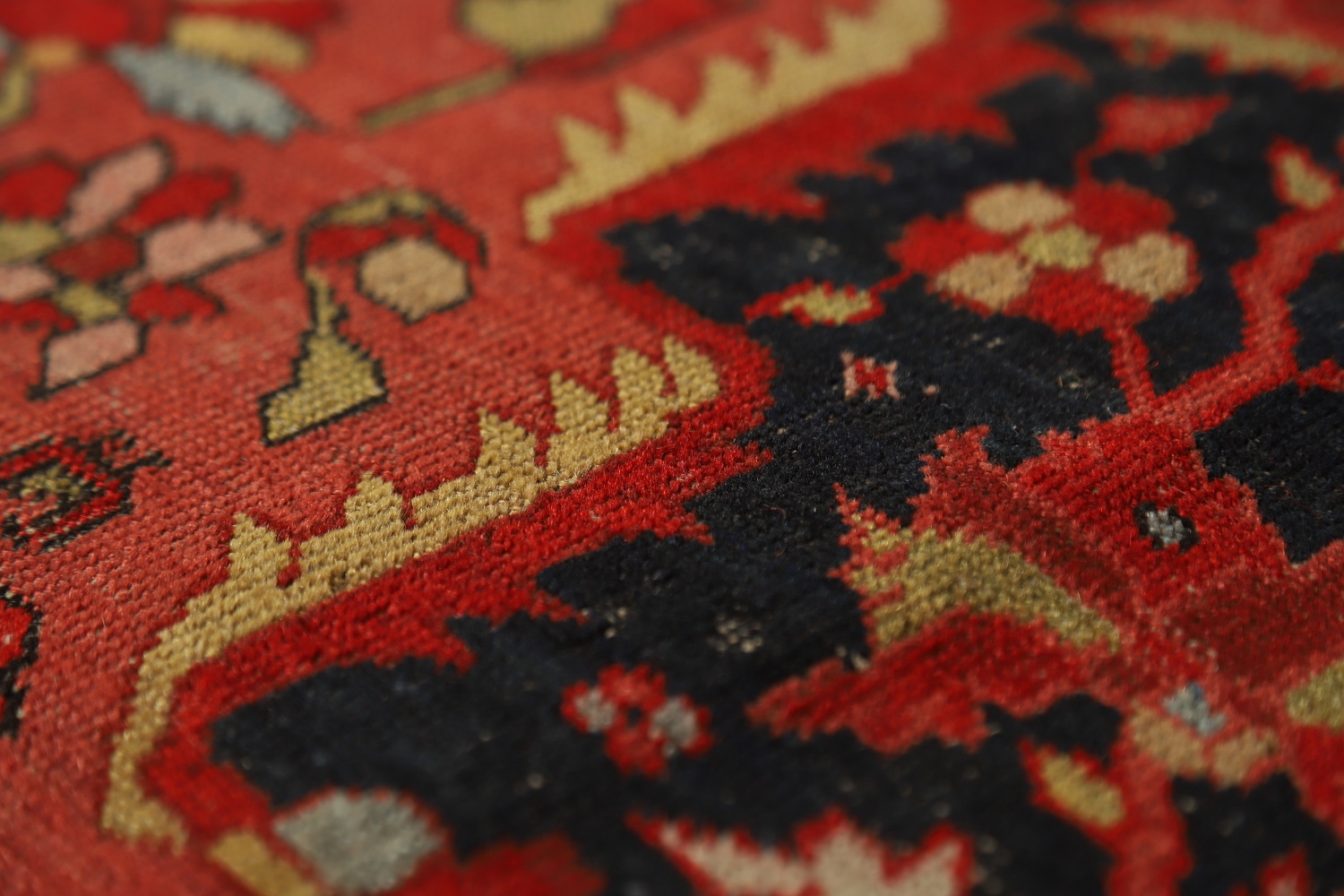Pre-1900 Vegetable Dye Sarouk Farahan Persian Area Rug 7x10