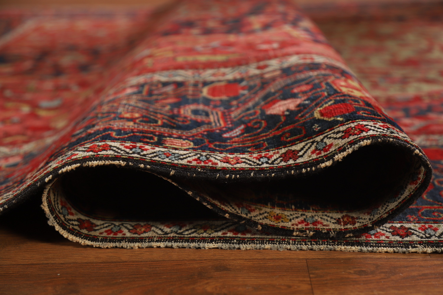Pre-1900 Vegetable Dye Sarouk Farahan Persian Area Rug 7x10