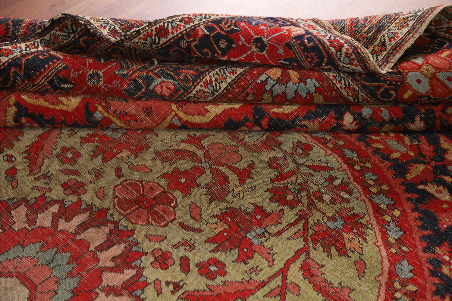 Pre-1900 Vegetable Dye Sarouk Farahan Persian Area Rug 7x10