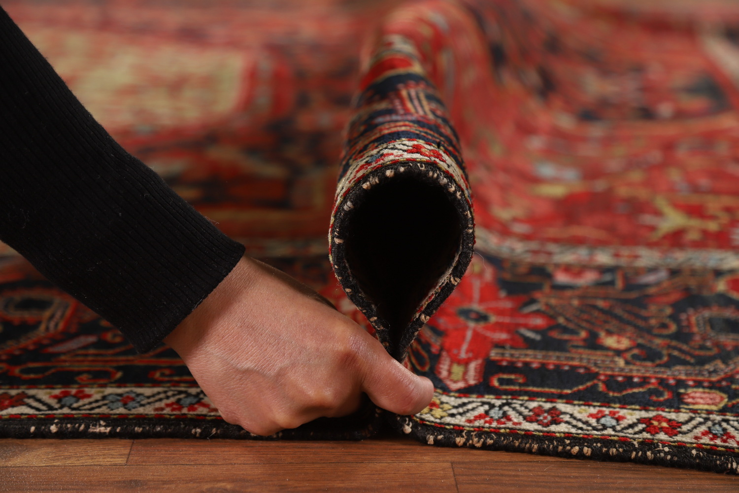 Pre-1900 Vegetable Dye Sarouk Farahan Persian Area Rug 7x10
