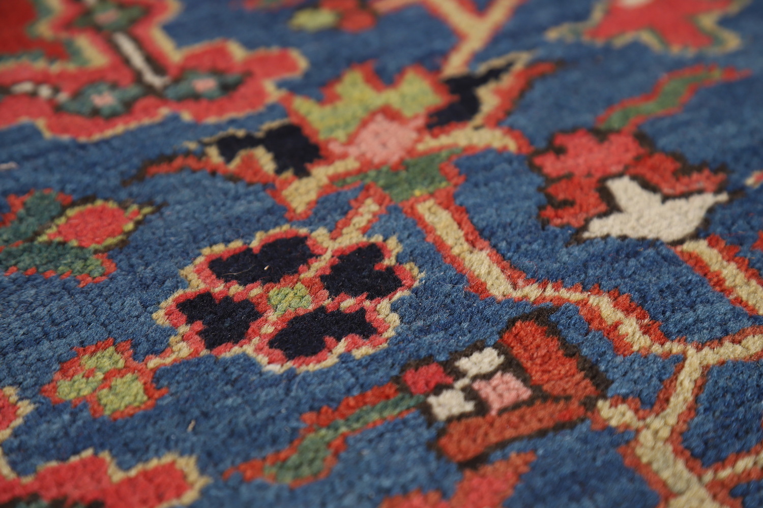 Pre-1900 Vegetable Dye Heriz Serapi Persian Large Rug 11x14