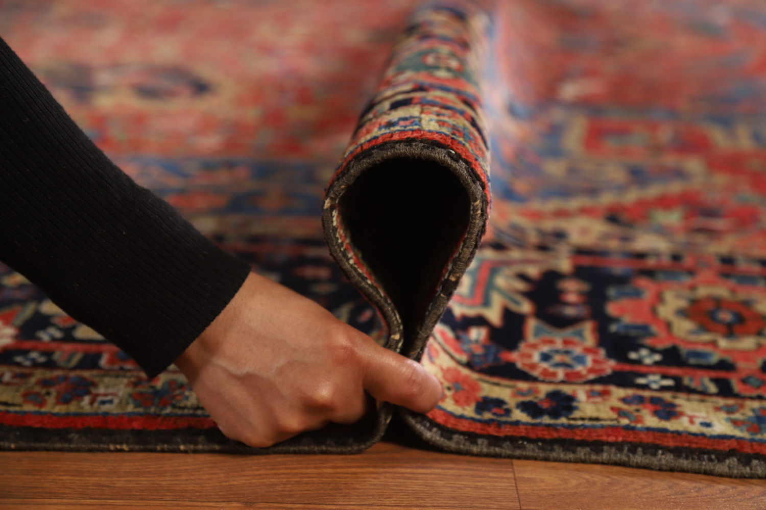 Pre-1900 Vegetable Dye Heriz Serapi Persian Large Rug 11x14