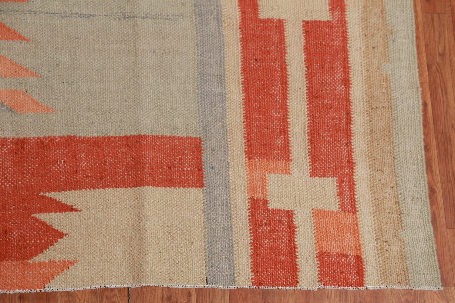 Vegetable Dye Modern Jute Kilim Turkish Area Rug 10x13
