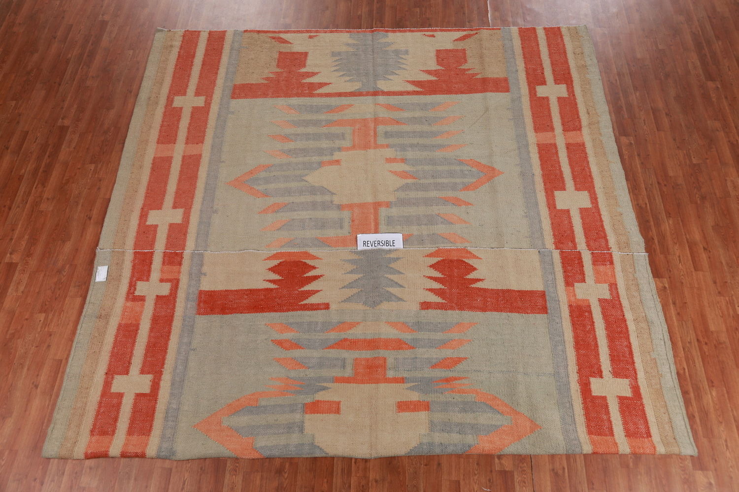 Vegetable Dye Modern Jute Kilim Turkish Area Rug 10x13