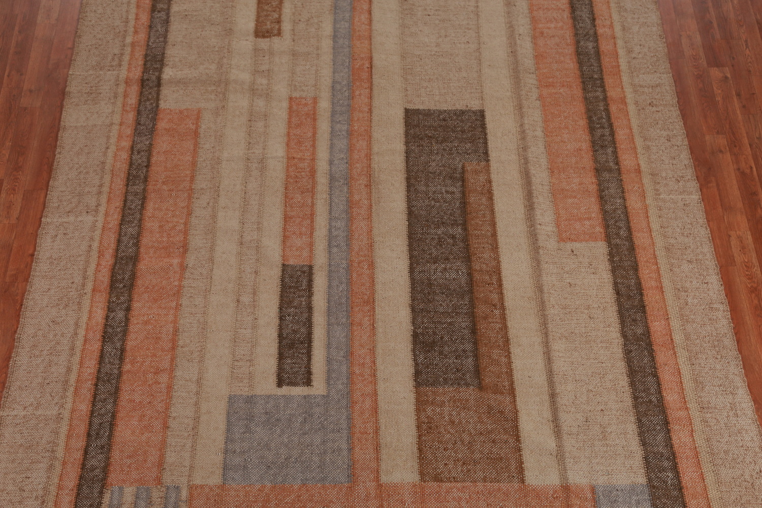 Vegetable Dye Flat Weave Modern Kilim Turkish Area Rug 8x10