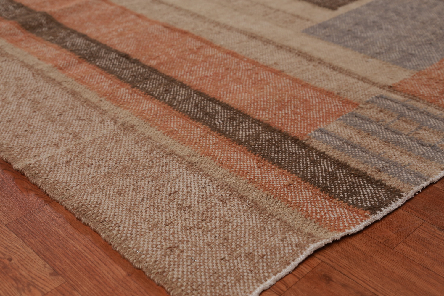 Vegetable Dye Flat Weave Modern Kilim Turkish Area Rug 8x10
