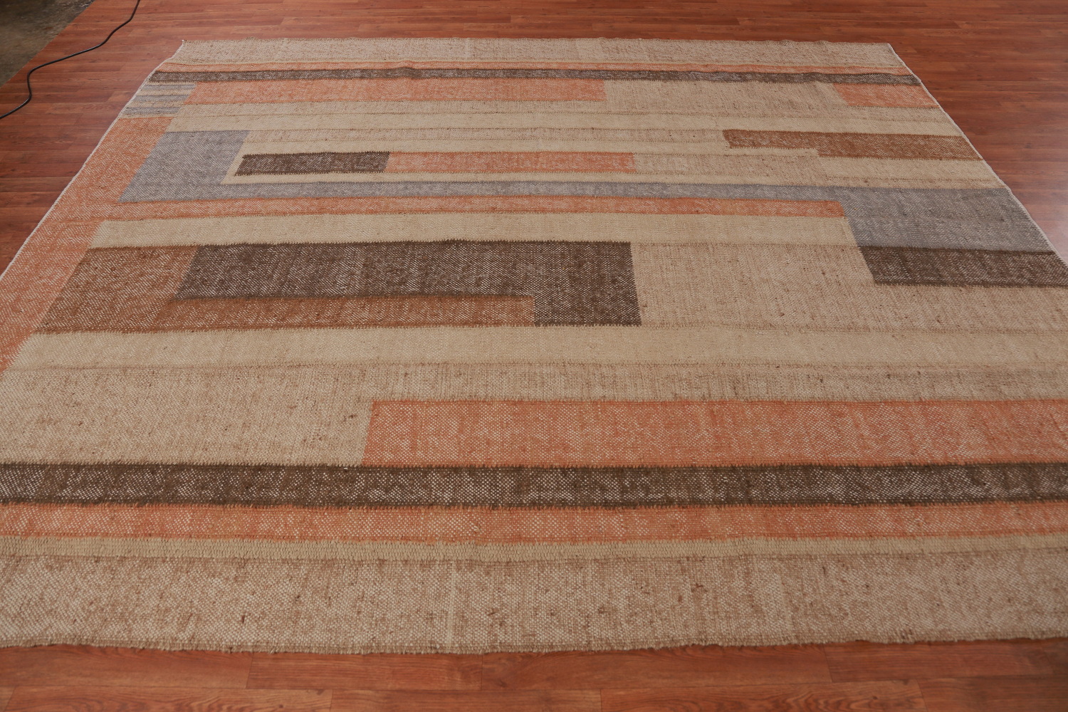 Vegetable Dye Flat Weave Modern Kilim Turkish Area Rug 8x10