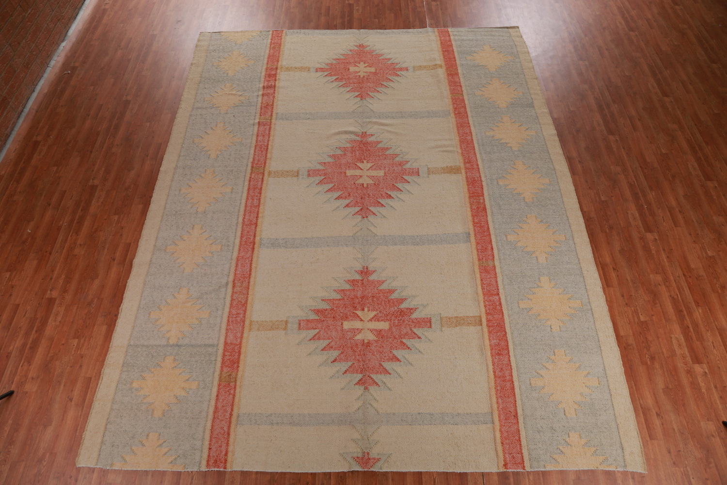Vegetable Dye Jute Kilim Turkish Area Rug 10x13