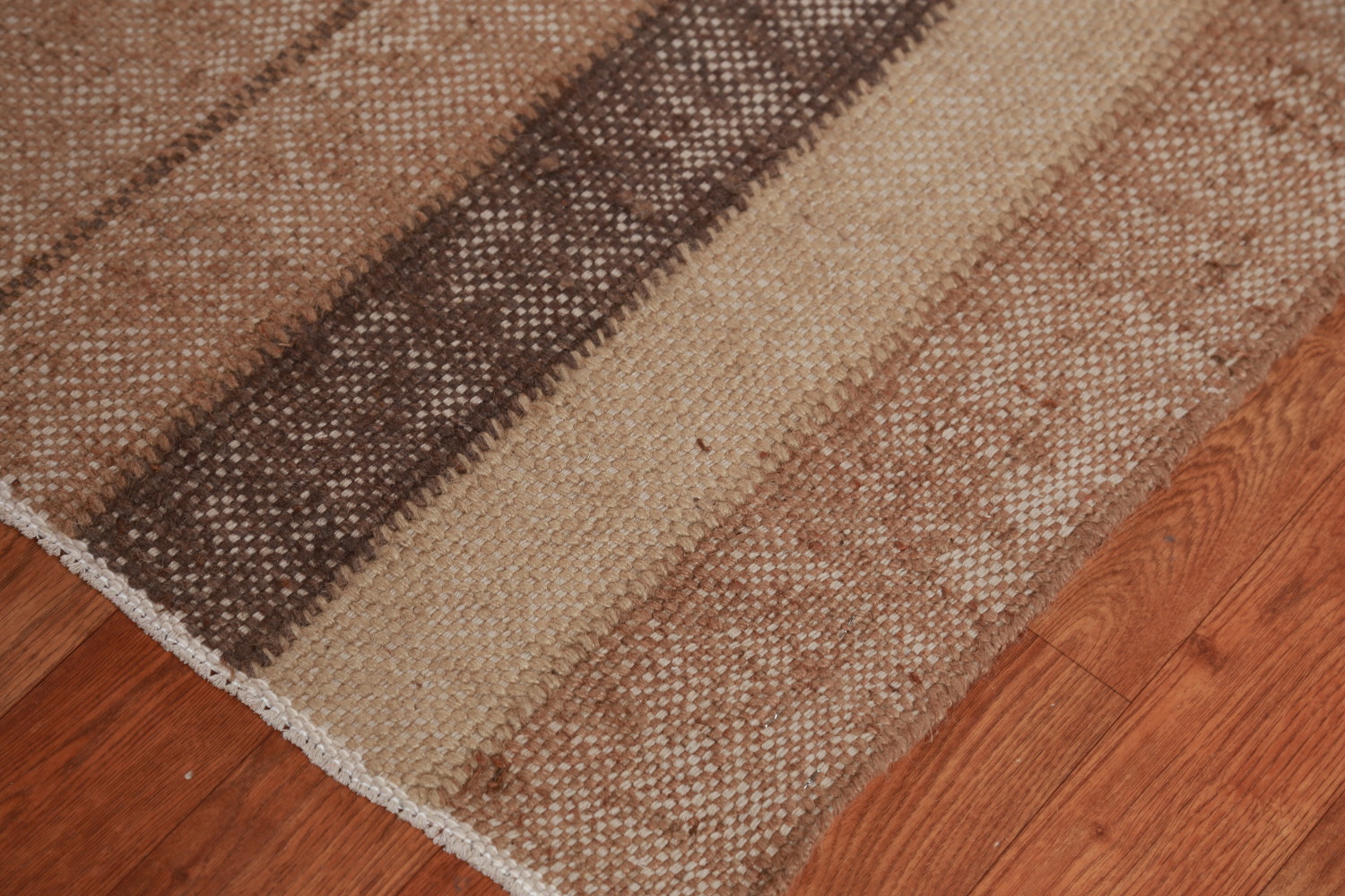 Earth Tone Jute Modern Kilim Vegetable Dye Area Rug 8x10