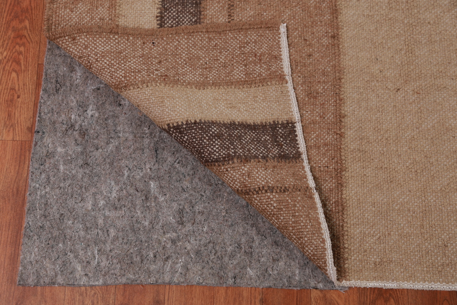 Earth Tone Jute Modern Kilim Vegetable Dye Area Rug 8x10