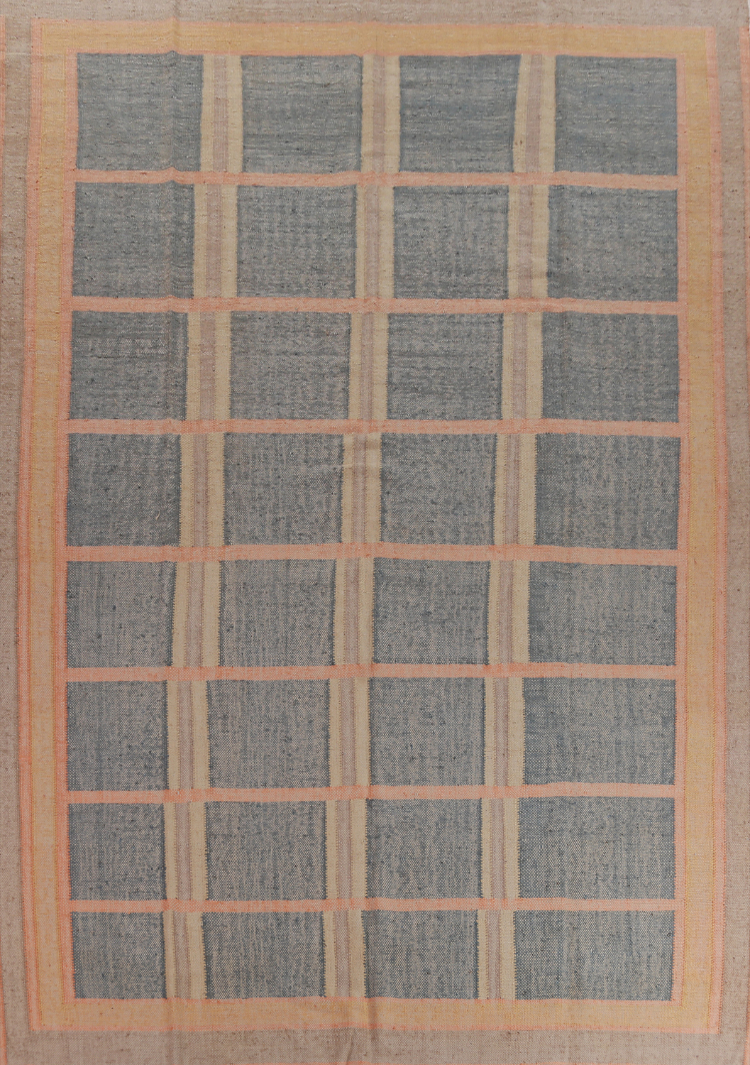 Vegetable Dye Modern Jute Kilim Turkish Area Rug 10x13