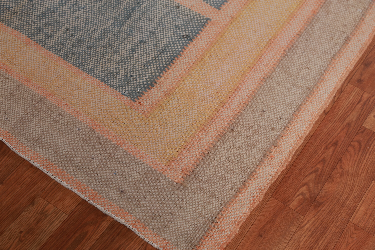 Vegetable Dye Modern Jute Kilim Turkish Area Rug 10x13