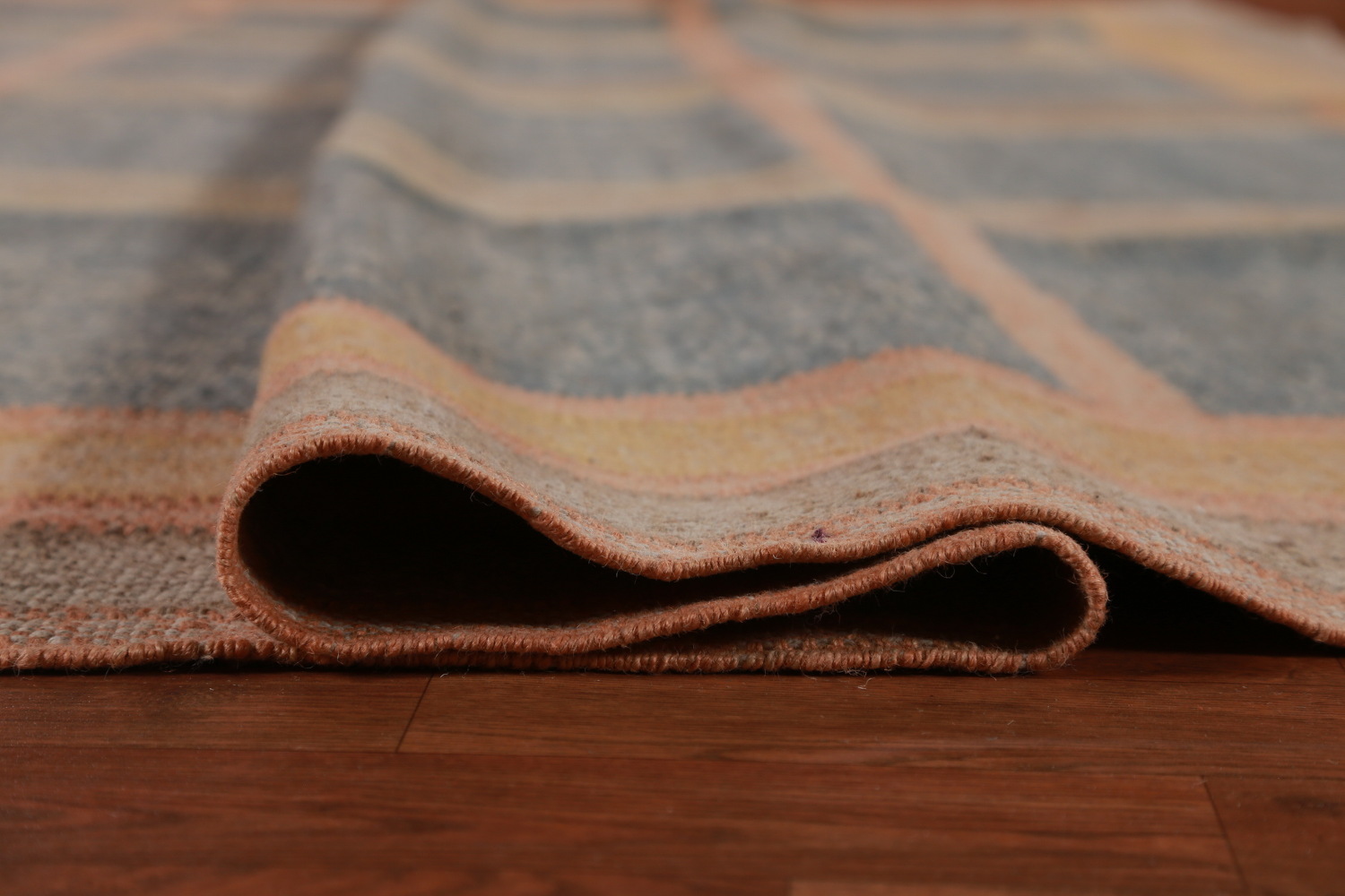 Vegetable Dye Modern Jute Kilim Turkish Area Rug 10x13