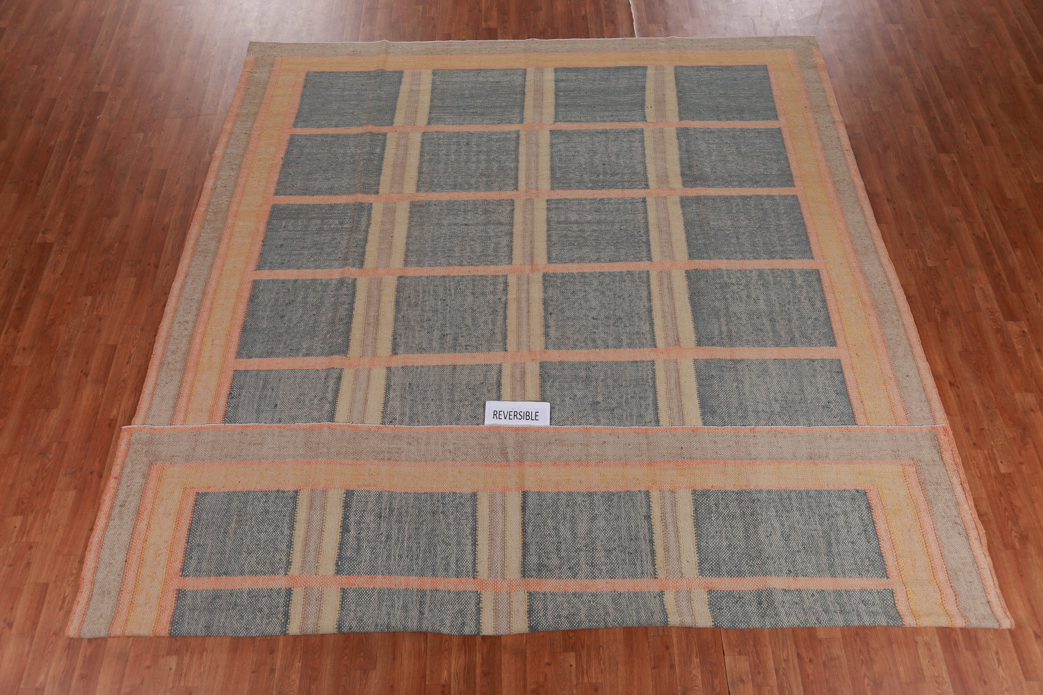 Vegetable Dye Modern Jute Kilim Turkish Area Rug 10x13