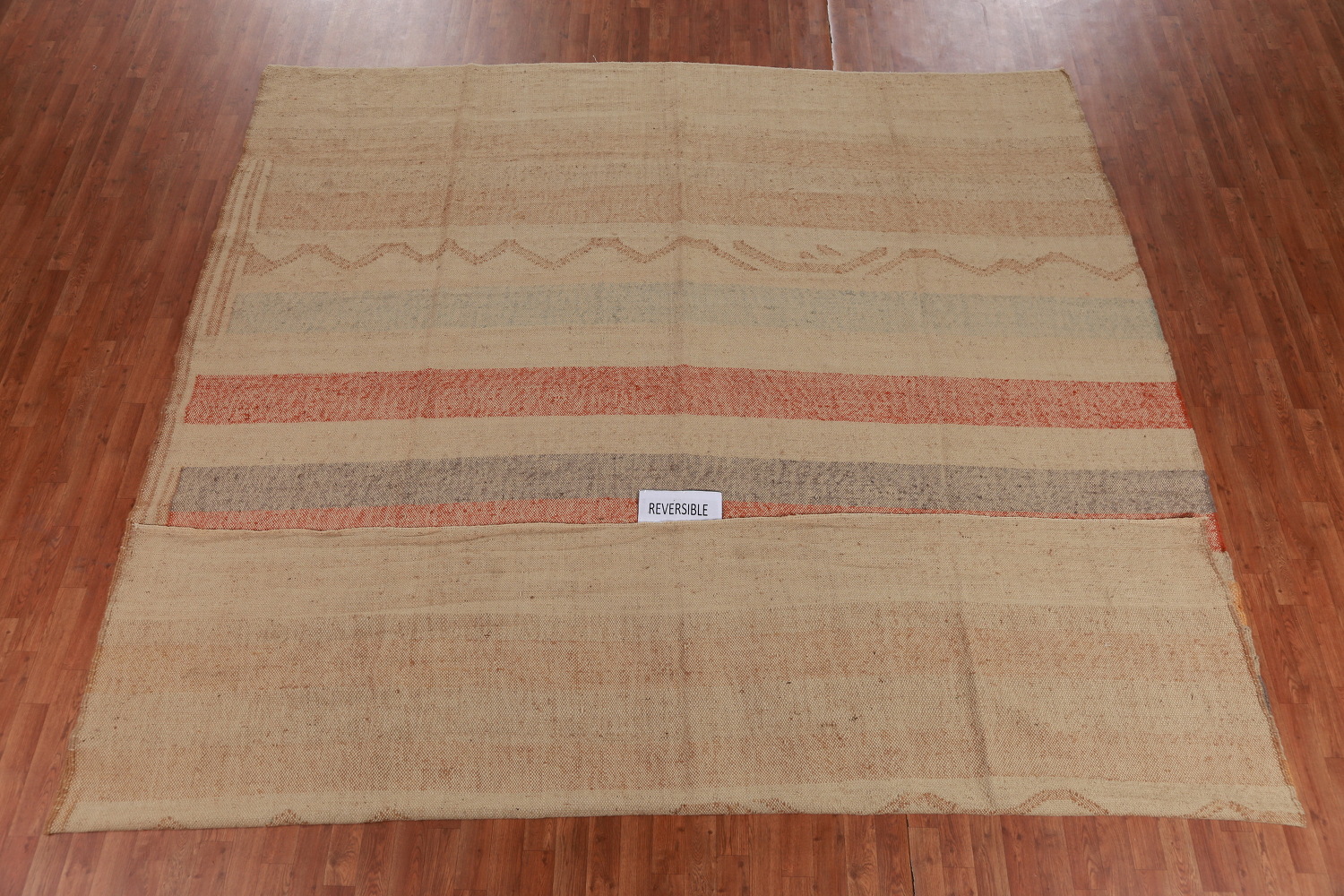 Flat Weave Striped Kilim Turkish Large Rug 11x13