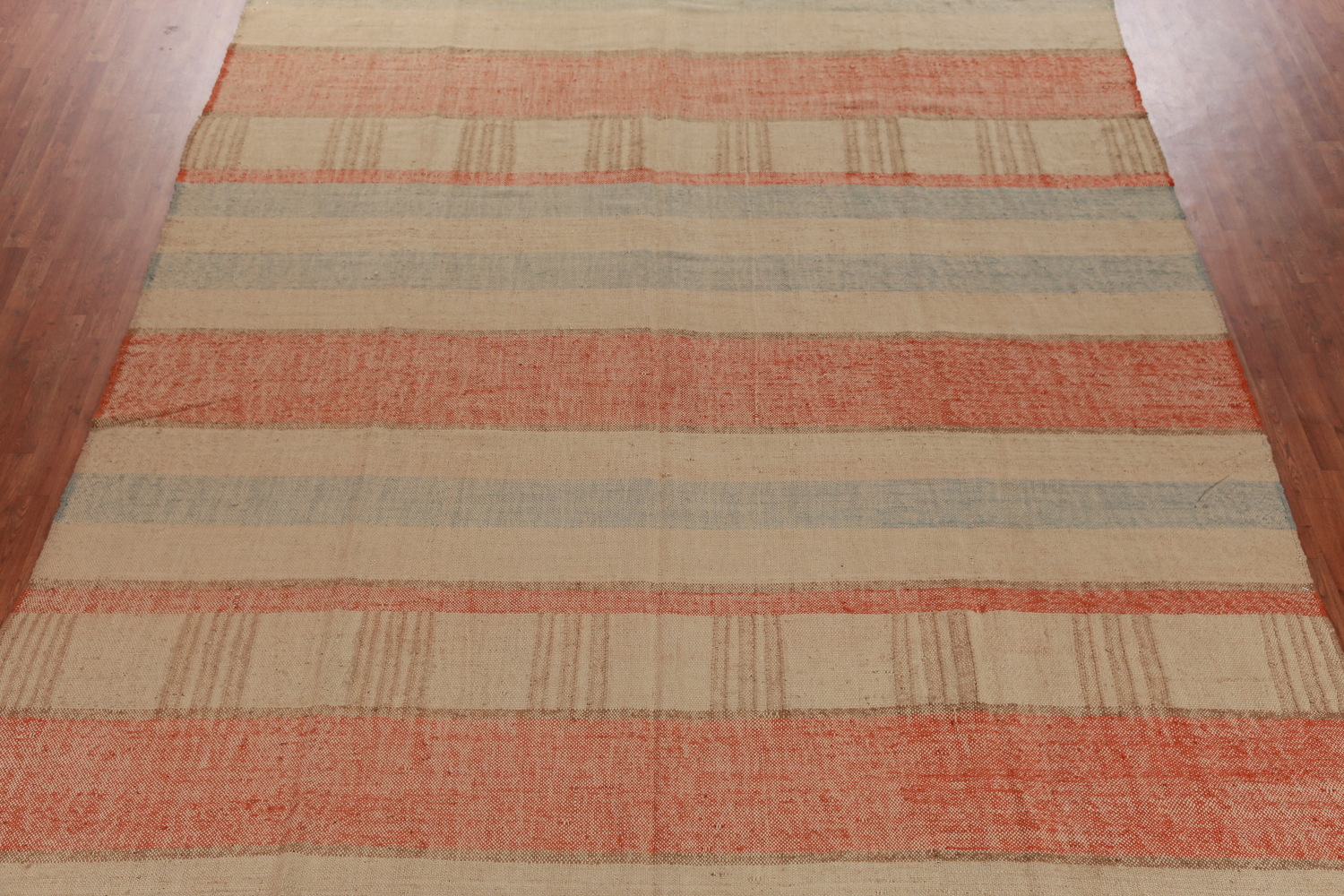 Vegetable Dye Modern Jute Kilim Turkish Area Rug 10x13