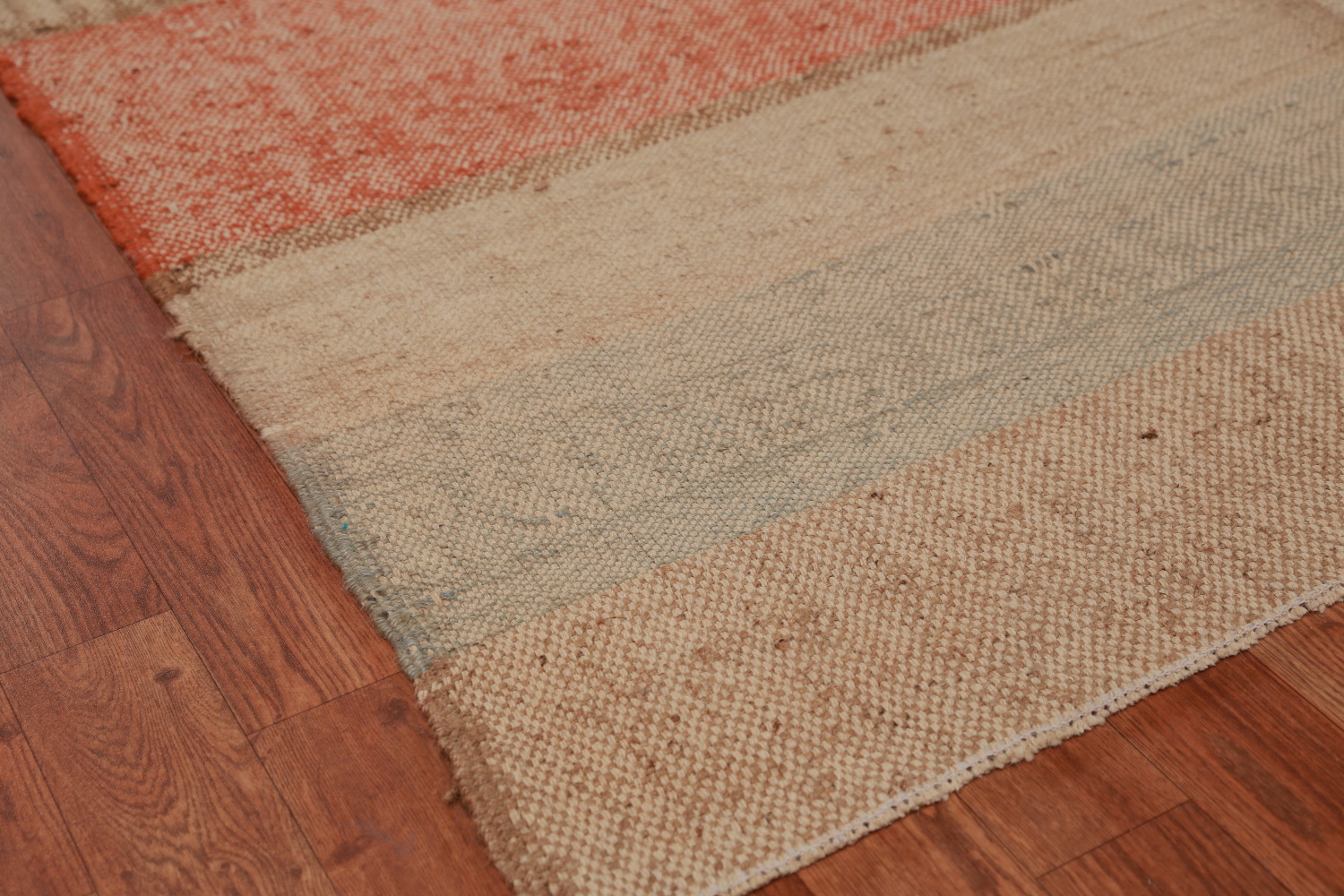 Vegetable Dye Modern Jute Kilim Turkish Area Rug 10x13