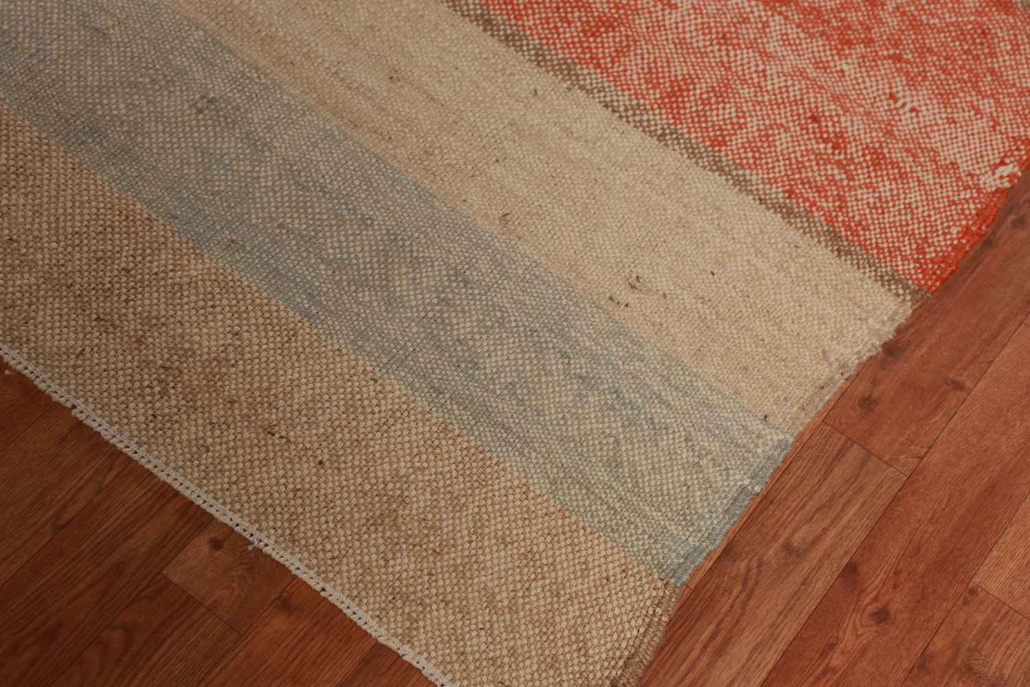 Vegetable Dye Modern Jute Kilim Turkish Area Rug 10x13
