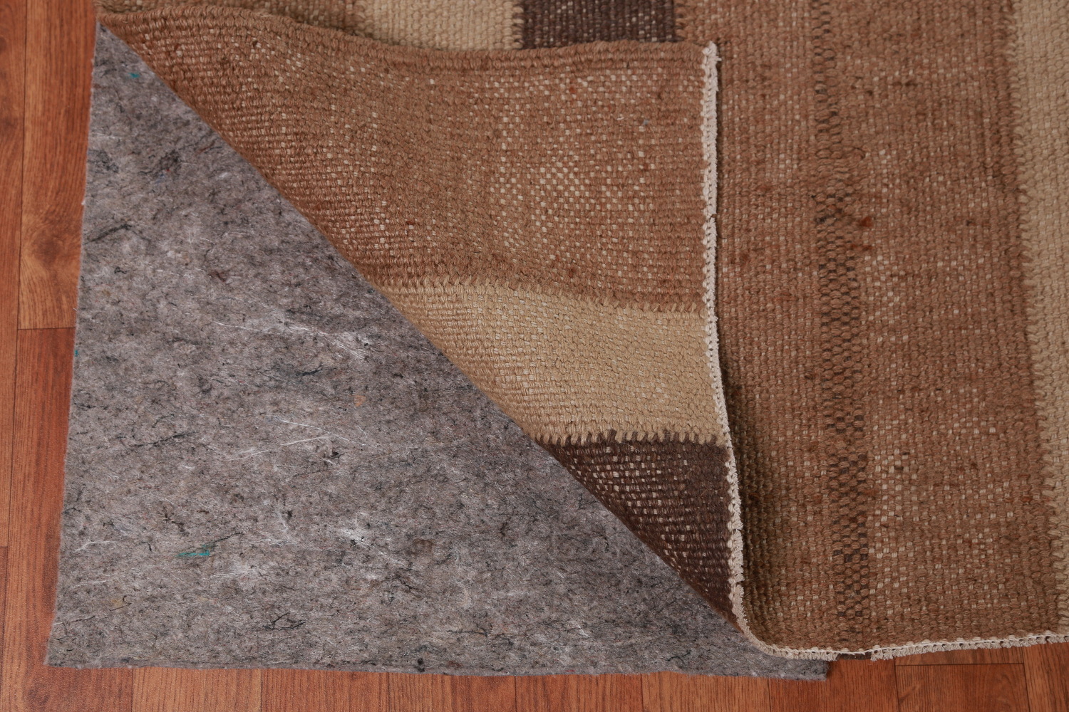 Earth Tone Brown Jute Kilim Turkish Area Rug 10x13