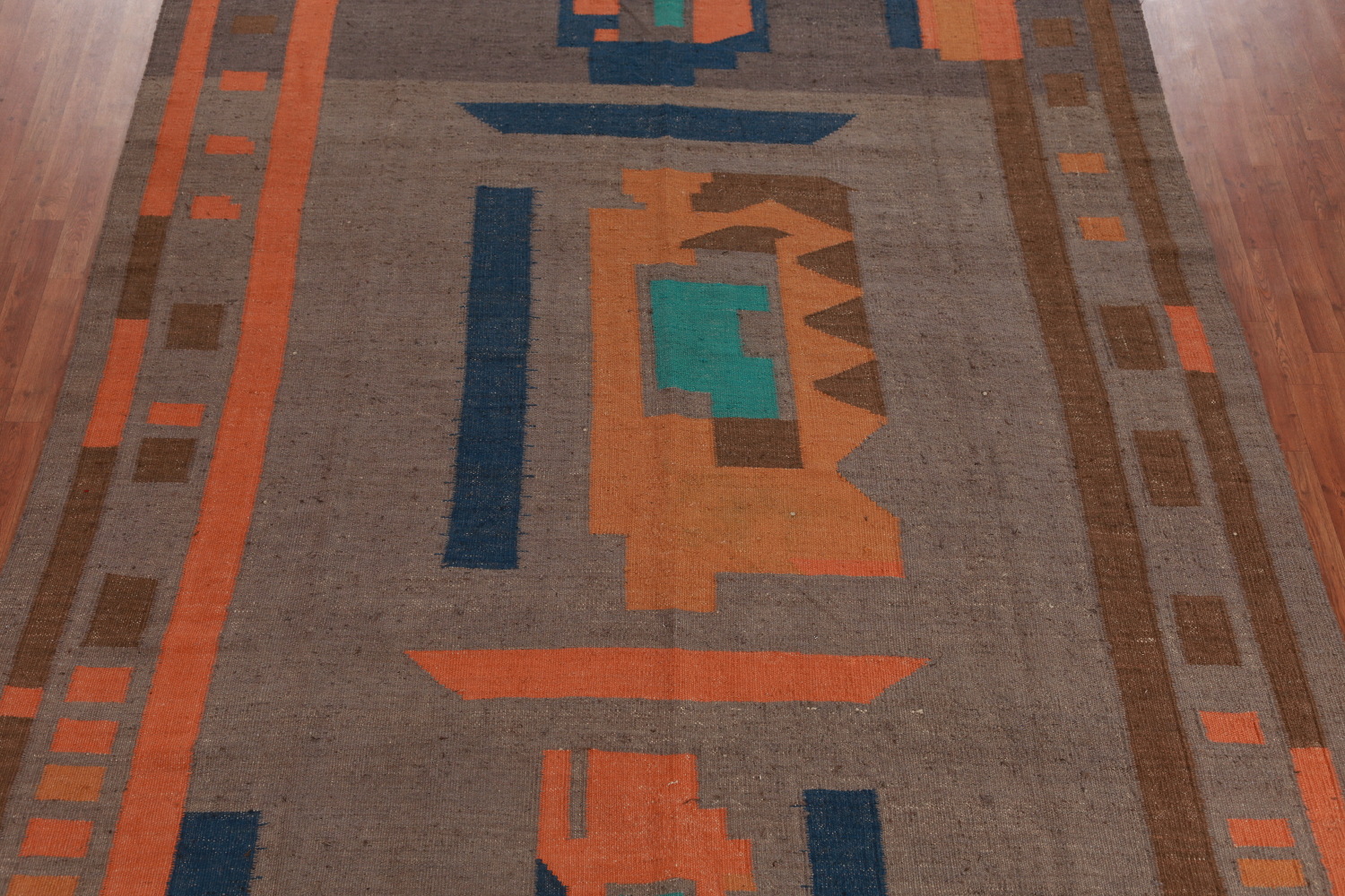 Contemporary Jute Kilim Turkish Area Rug 9x12
