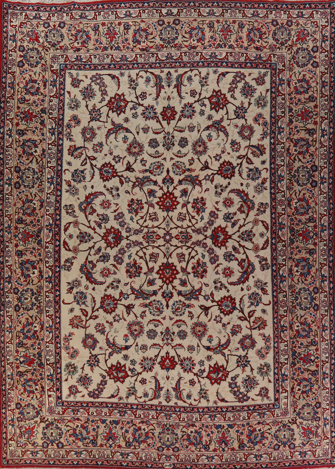 Vegetable Dye Floral Najafabad Persian Area Rug 10x13