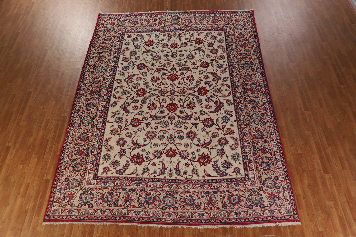 Vegetable Dye Floral Najafabad Persian Area Rug 10x13