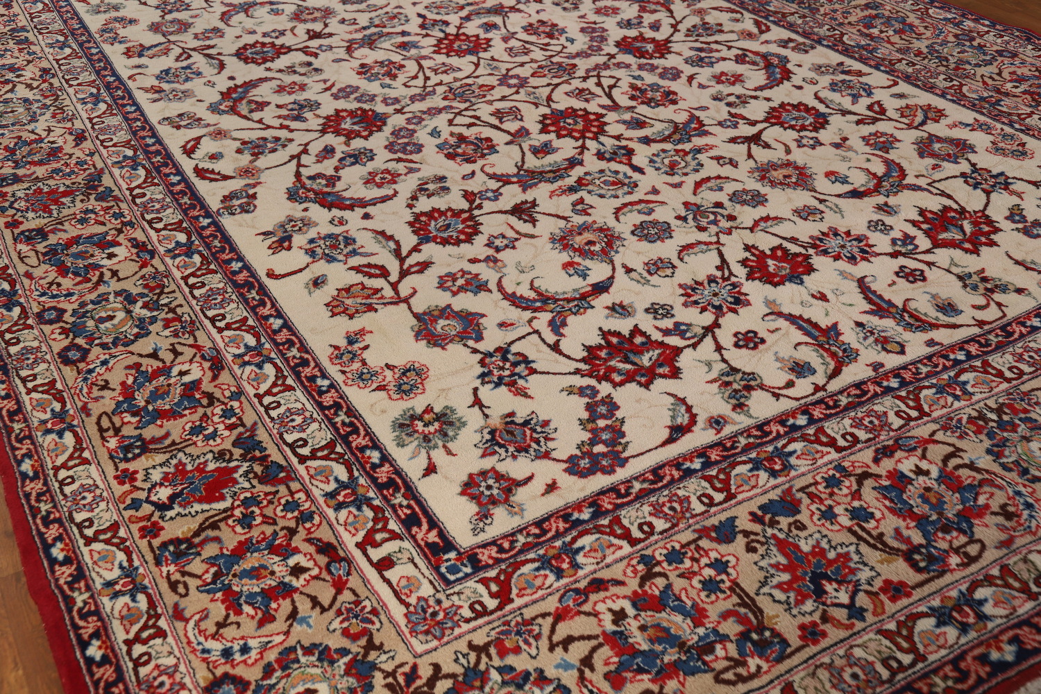 Vegetable Dye Floral Najafabad Persian Area Rug 10x13