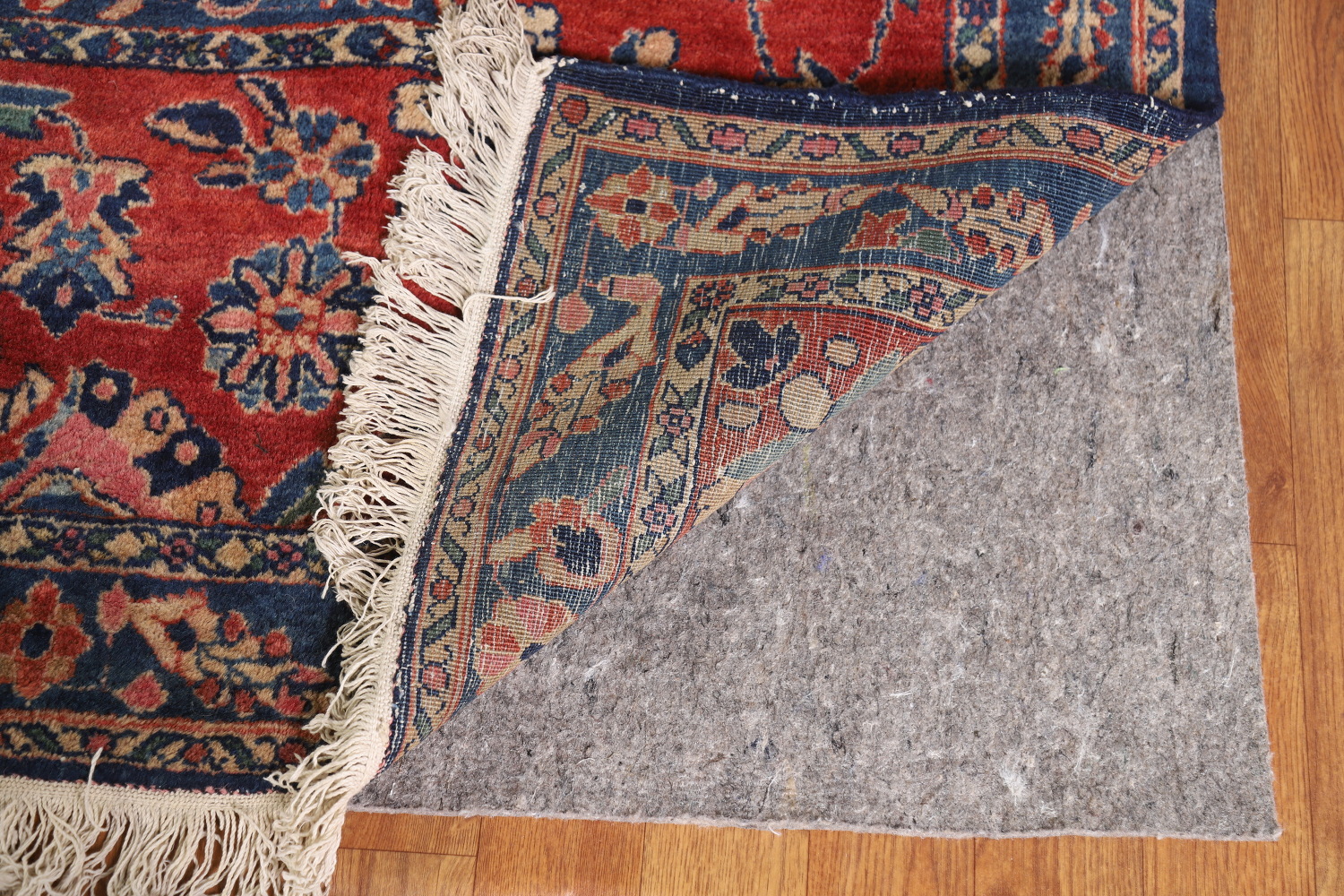 Antique Vegetable Dye Sarouk Mohajeran Persian Large Rug 11x19