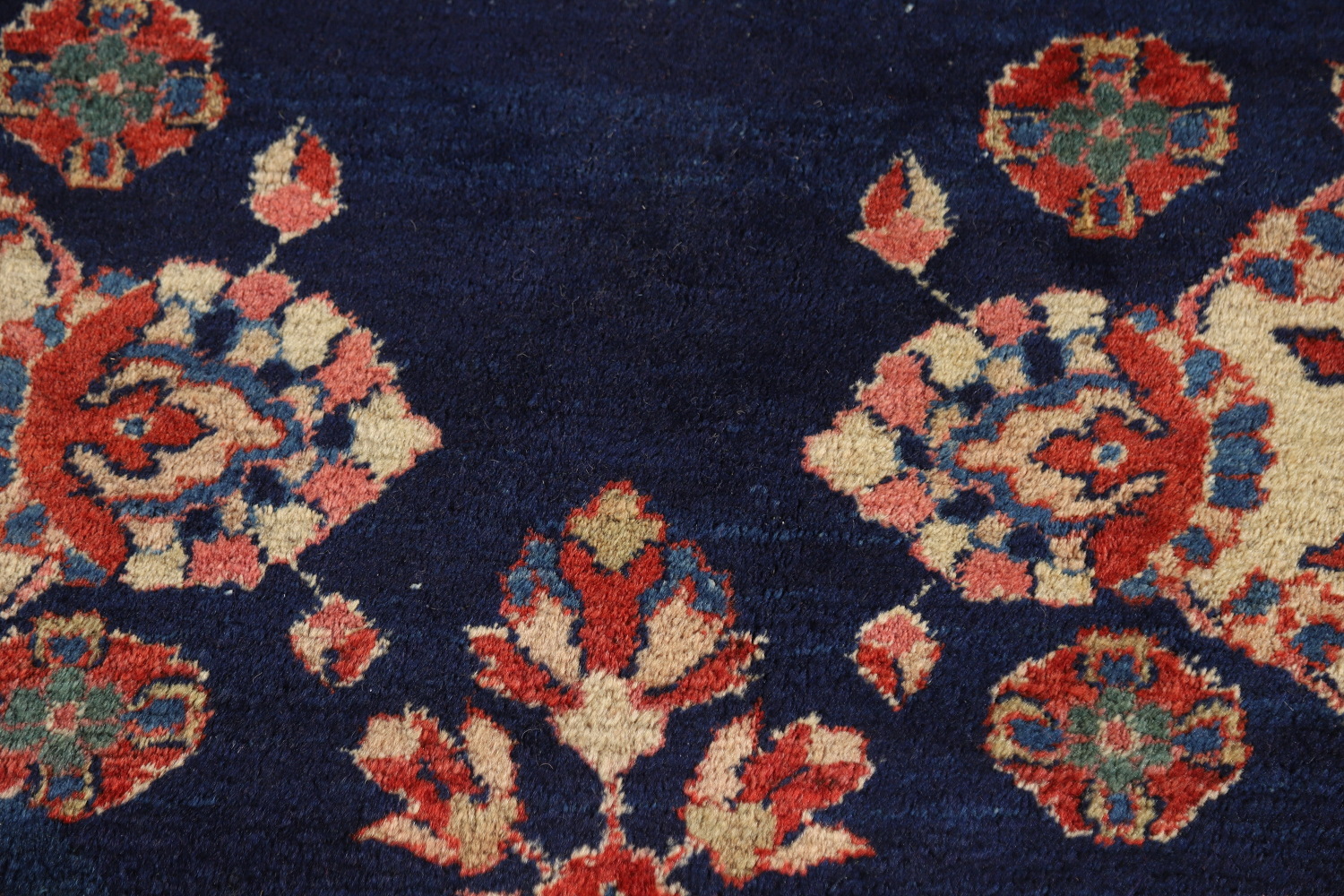 Antique Vegetable Dye Sarouk Mohajeran Persian Large Rug 11x19