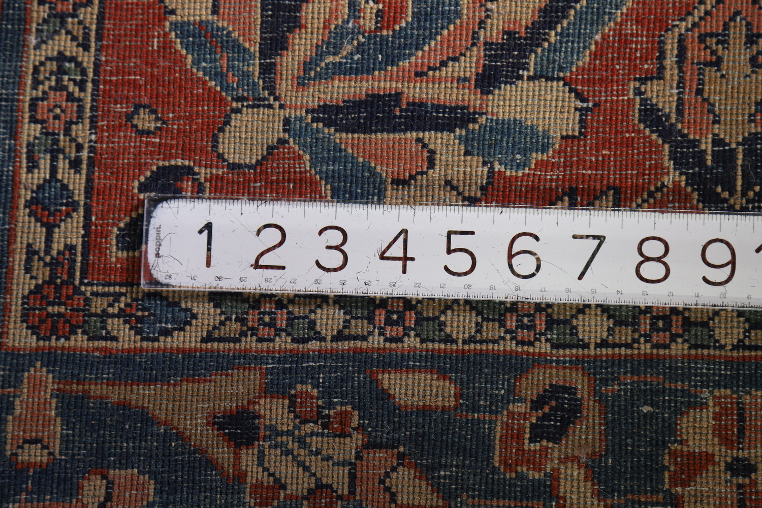 Antique Vegetable Dye Sarouk Mohajeran Persian Large Rug 11x19