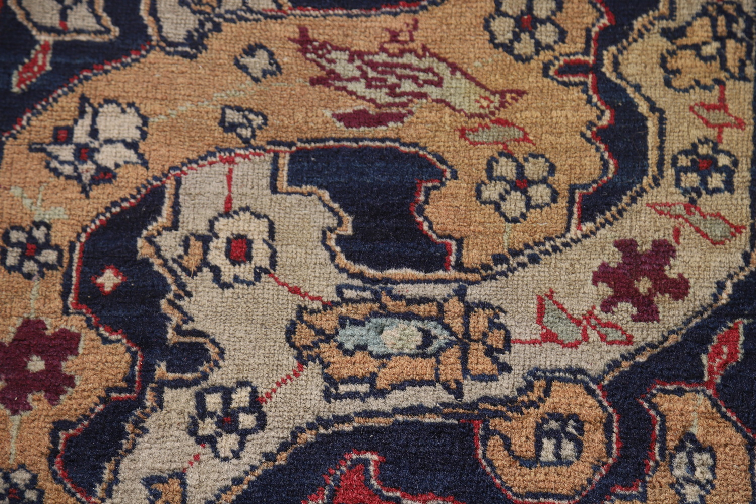 Pre-1900 Vegetable Dye Tabriz Persian Large Rug 10x14