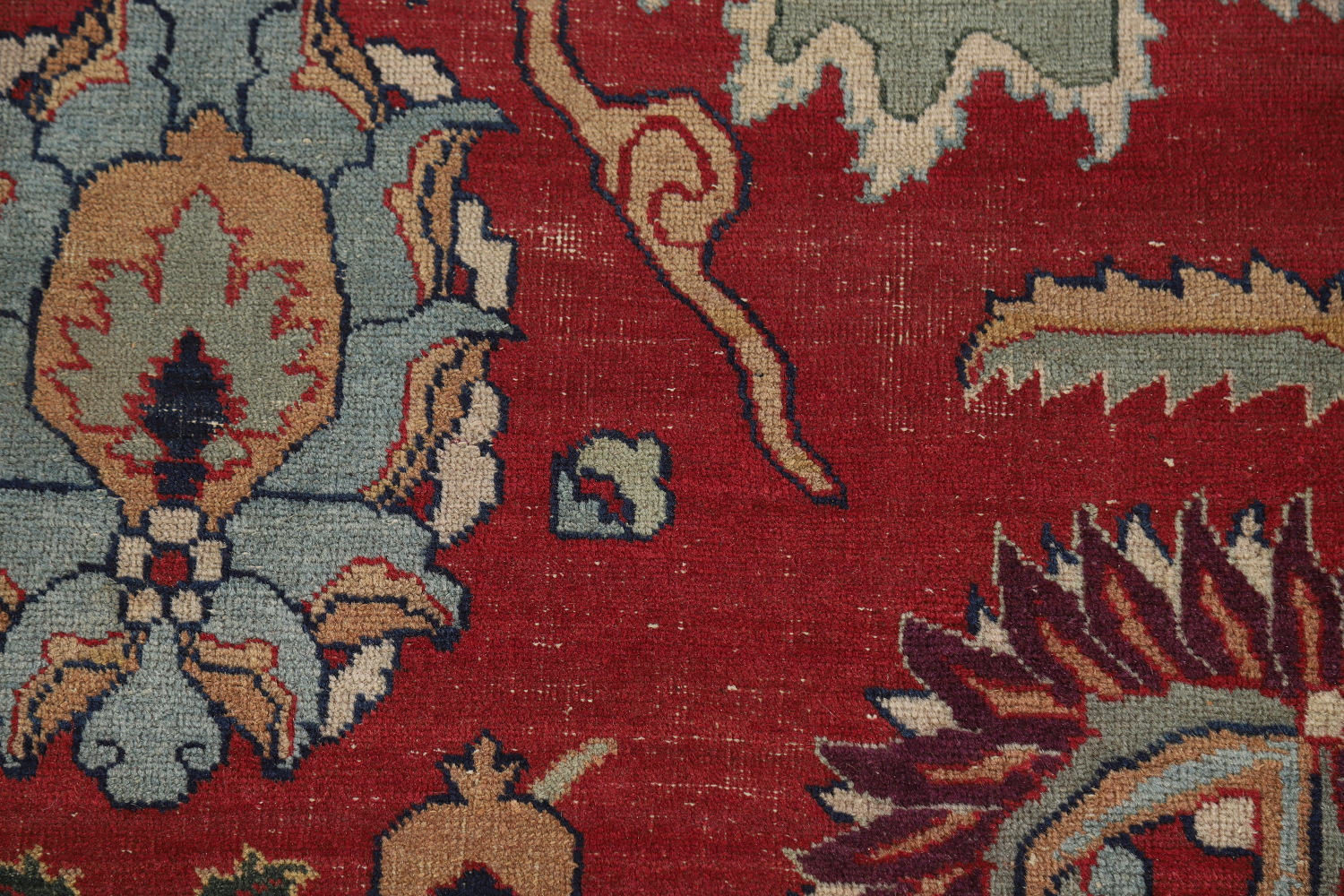 Pre-1900 Vegetable Dye Tabriz Persian Large Rug 10x14