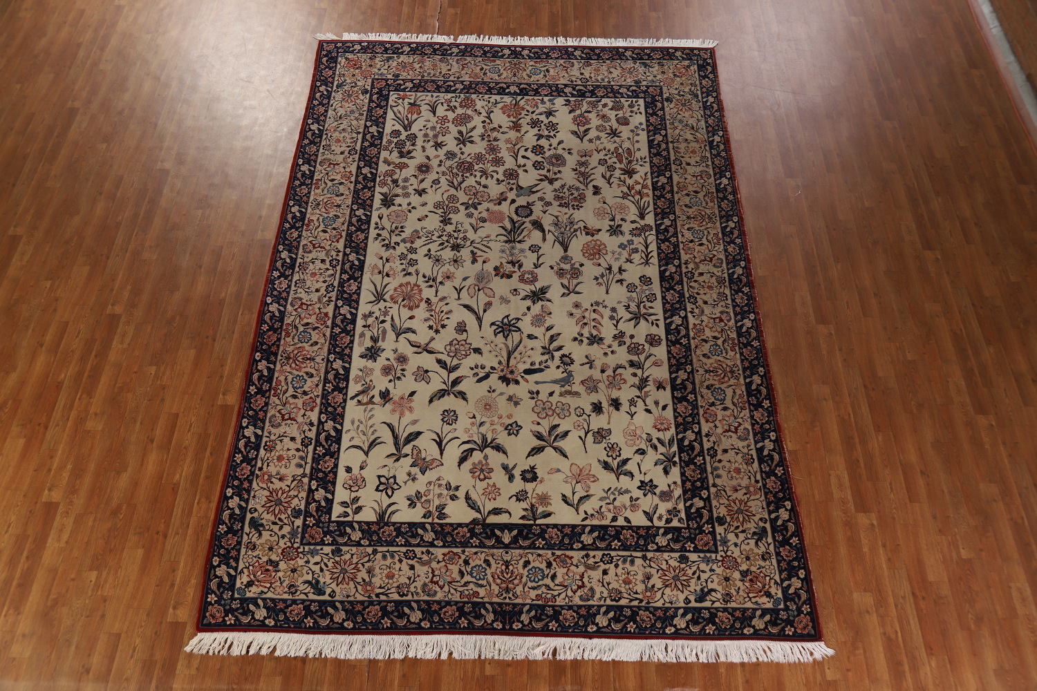 Pre-1900 Vegetable Dye Isfahan Persian Area Rug 8x12