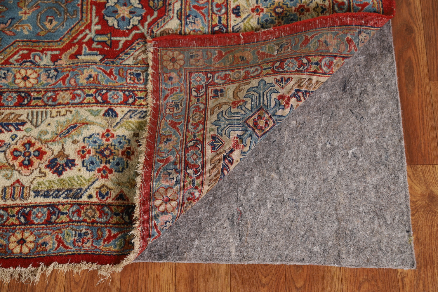 Antique Vegetable Dye Yazd Persian Area Rug 7x11