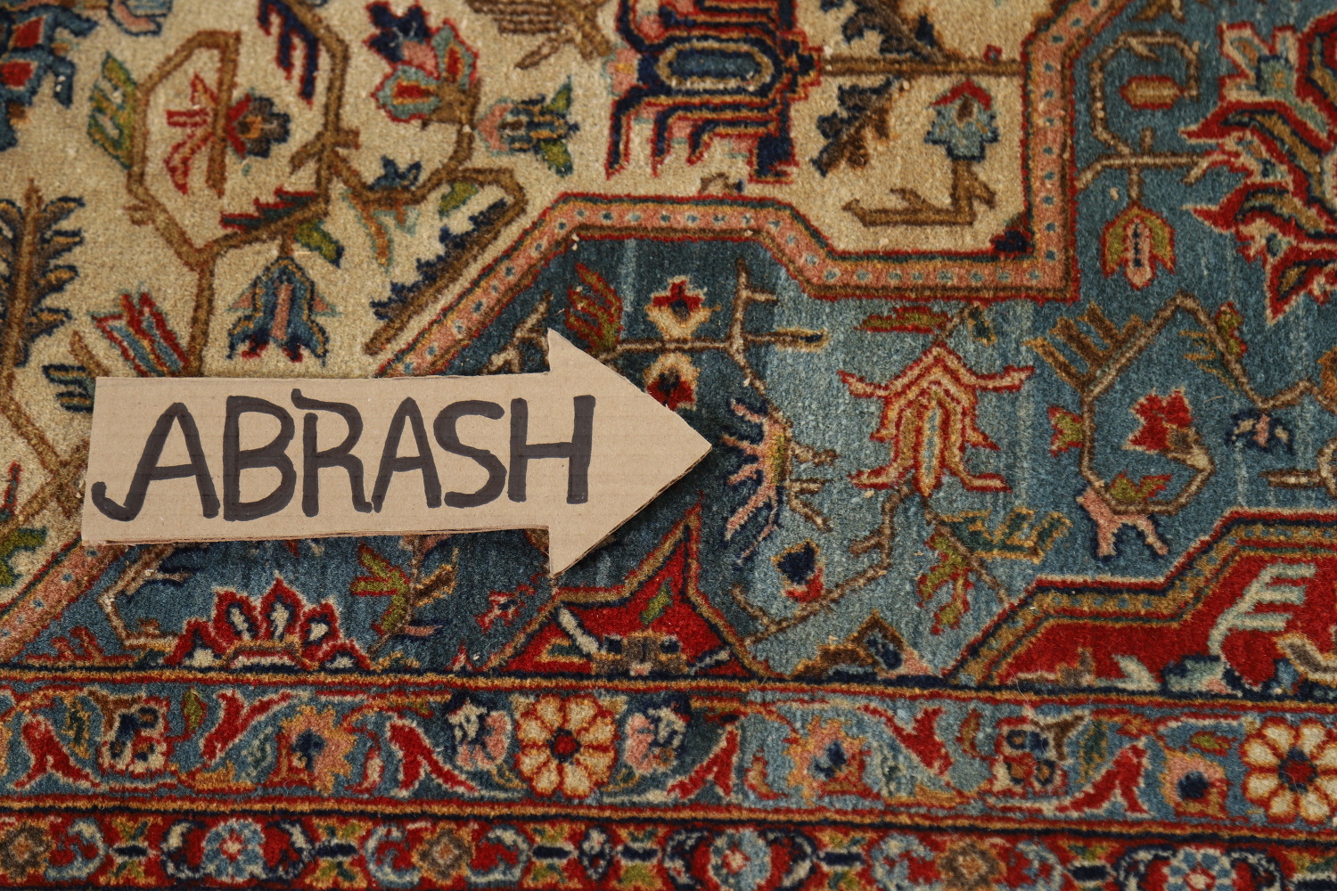 Antique Vegetable Dye Yazd Persian Area Rug 7x11