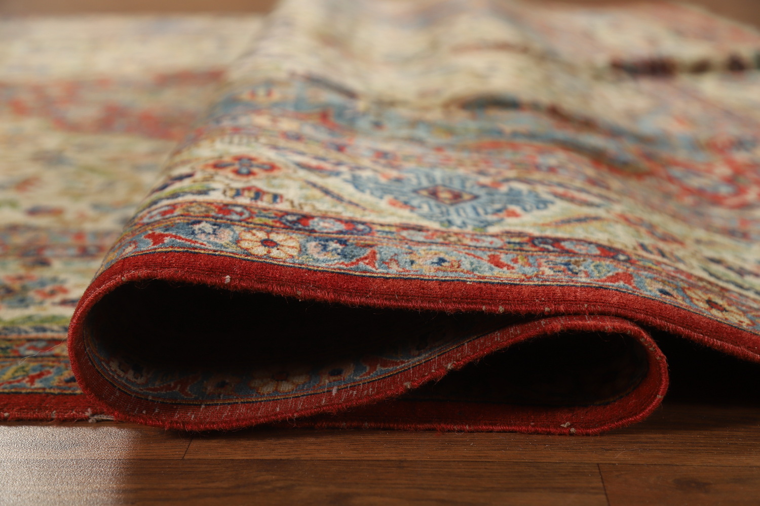 Antique Vegetable Dye Yazd Persian Area Rug 7x11
