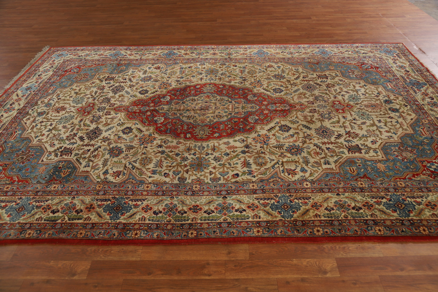 Antique Vegetable Dye Yazd Persian Area Rug 7x11