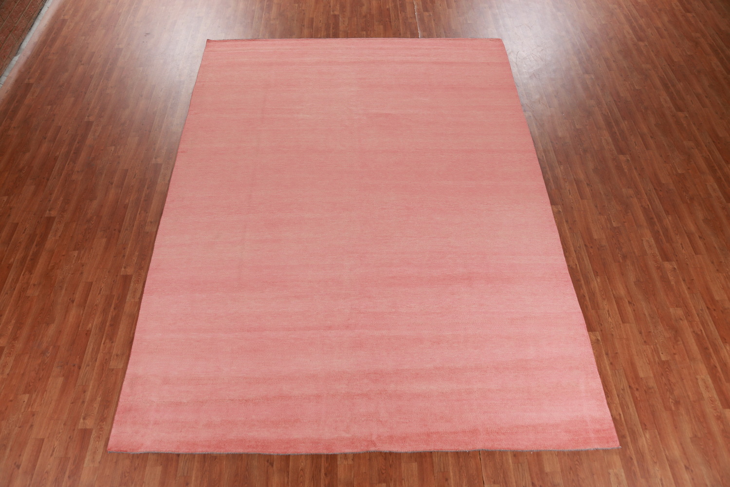 Coral Pink Modern Vegetable Dye Gabbeh Persian Area Rug 9x12
