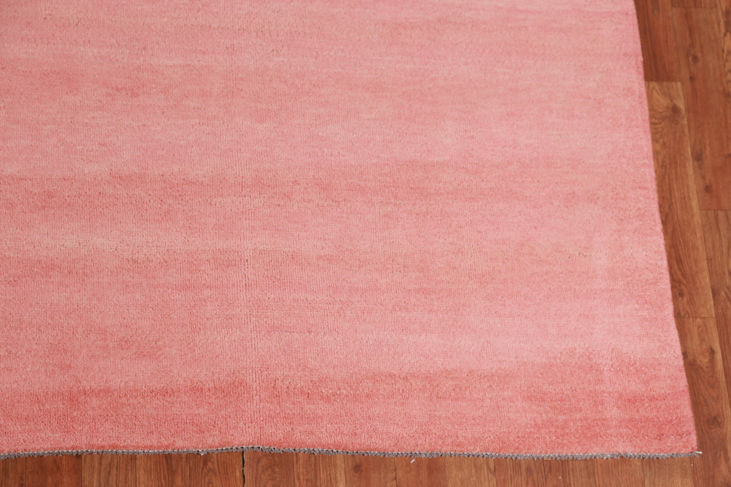 Coral Pink Modern Vegetable Dye Gabbeh Persian Area Rug 9x12