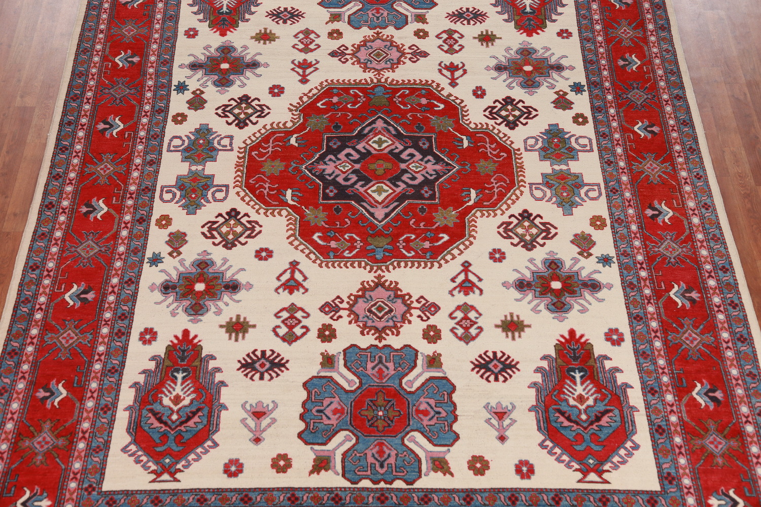 Vegetable Dye Wool Kazak Oriental Area Rug 9x12
