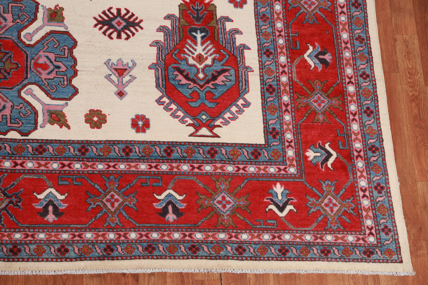 Vegetable Dye Wool Kazak Oriental Area Rug 9x12