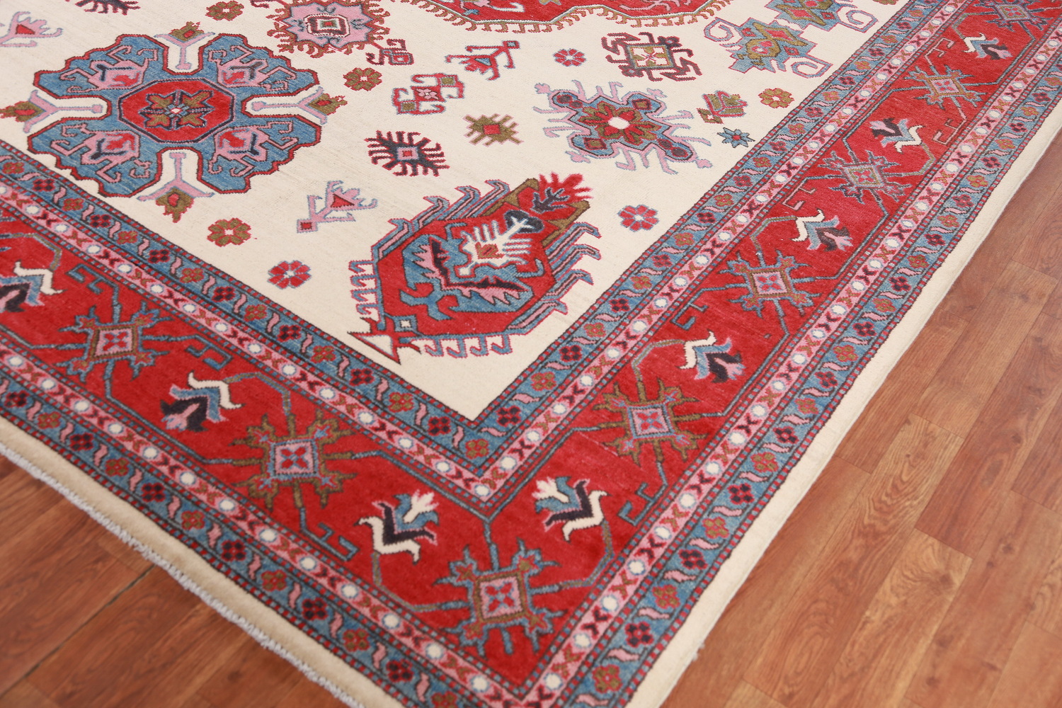 Vegetable Dye Wool Kazak Oriental Area Rug 9x12