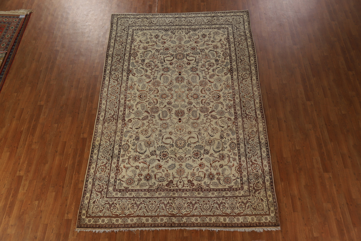 Vintage Floral Tabriz Persian Area Rug 7x11