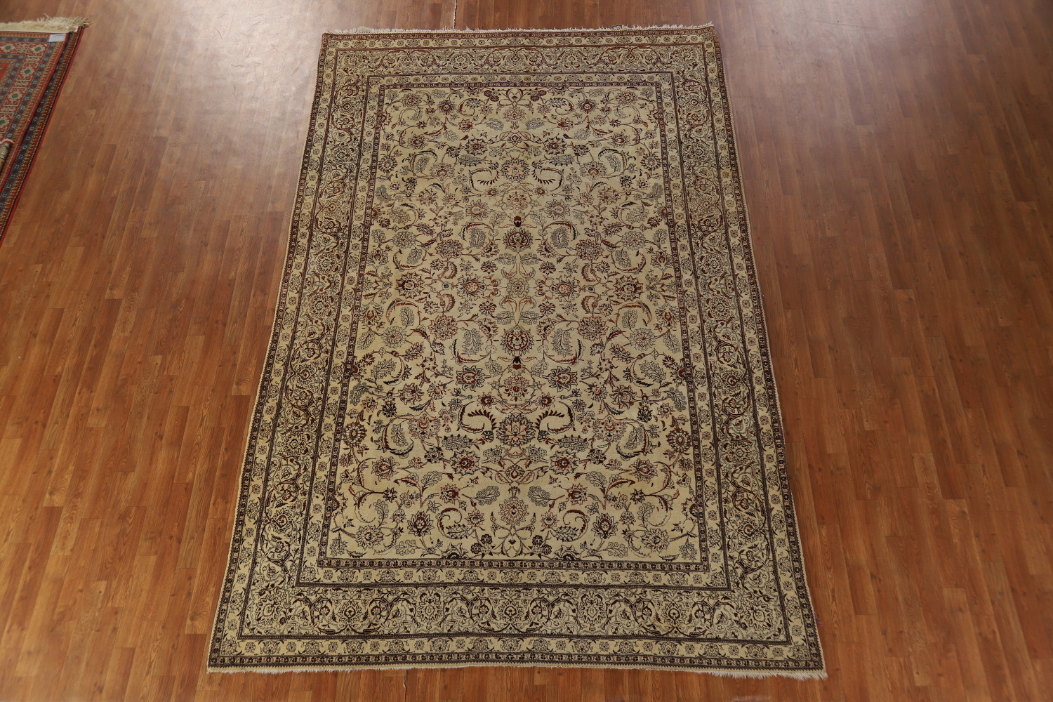 Vintage Floral Tabriz Persian Area Rug 7x11