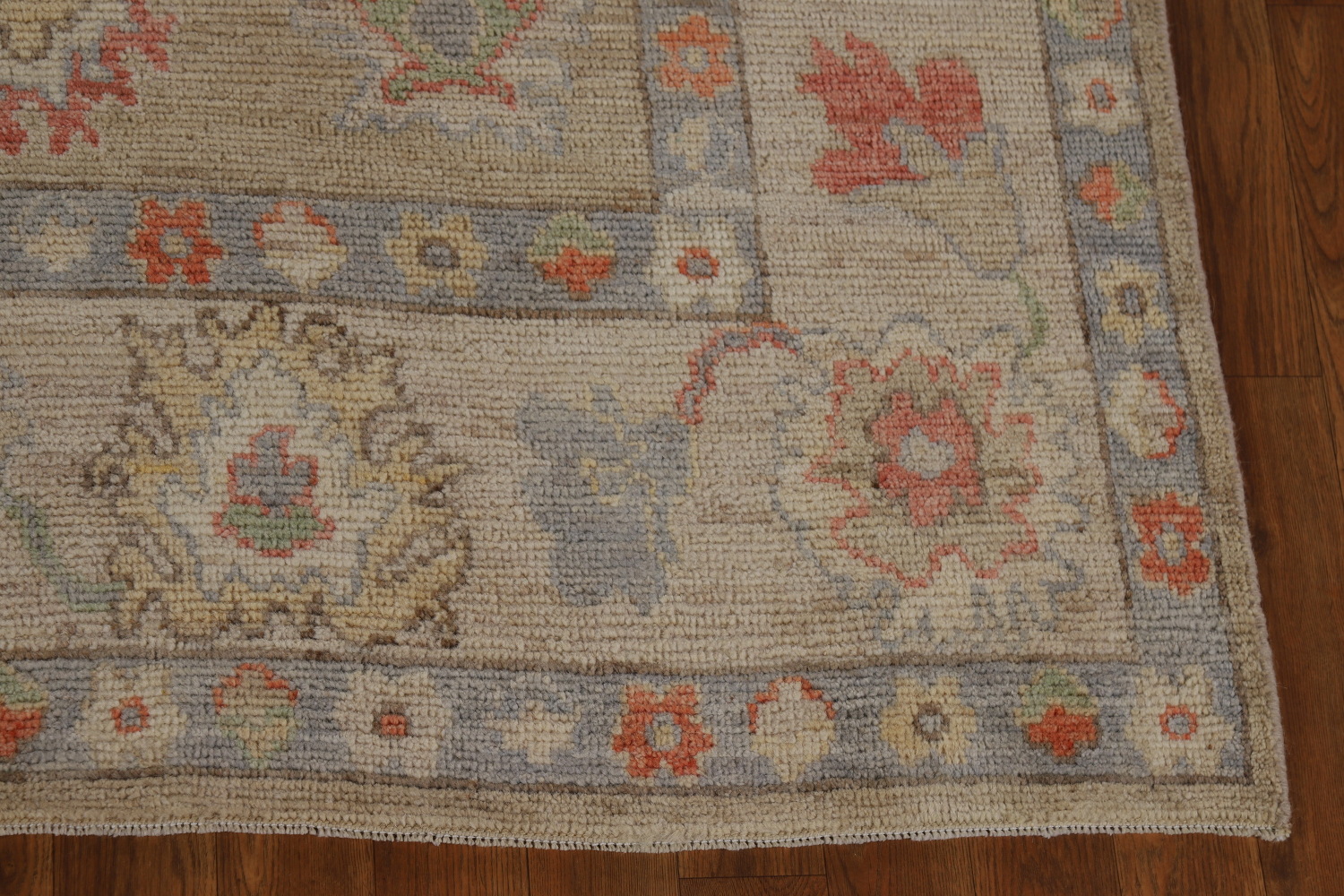 Vegetable Dye Floral Oushak Oriental Area Rug 6x9