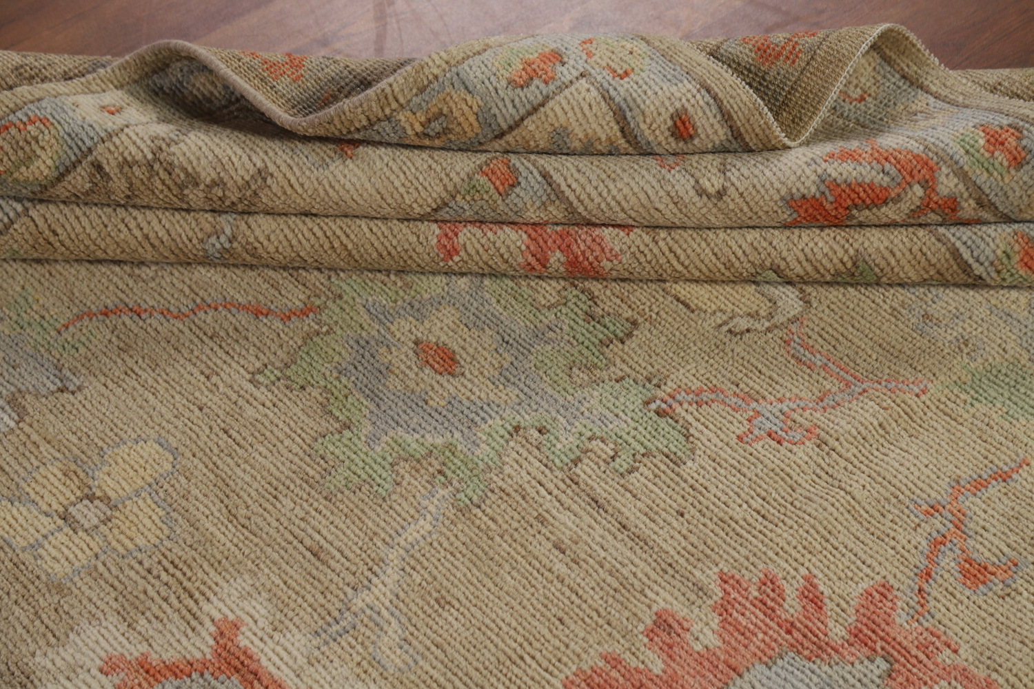 Vegetable Dye Floral Oushak Oriental Area Rug 6x9