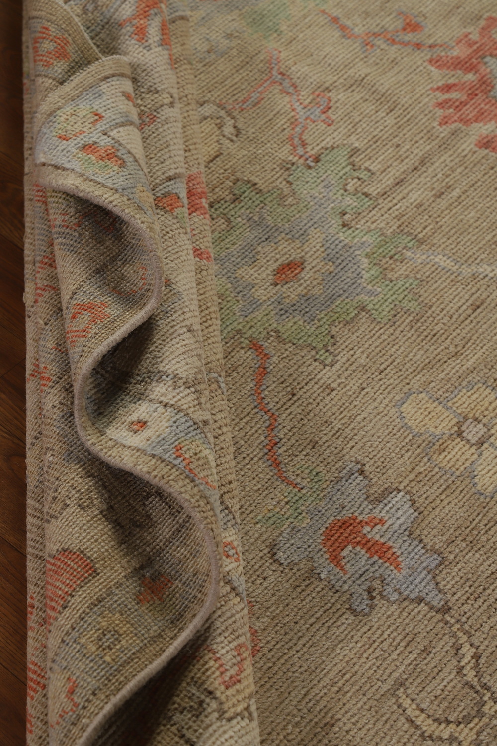Vegetable Dye Floral Oushak Oriental Area Rug 6x9