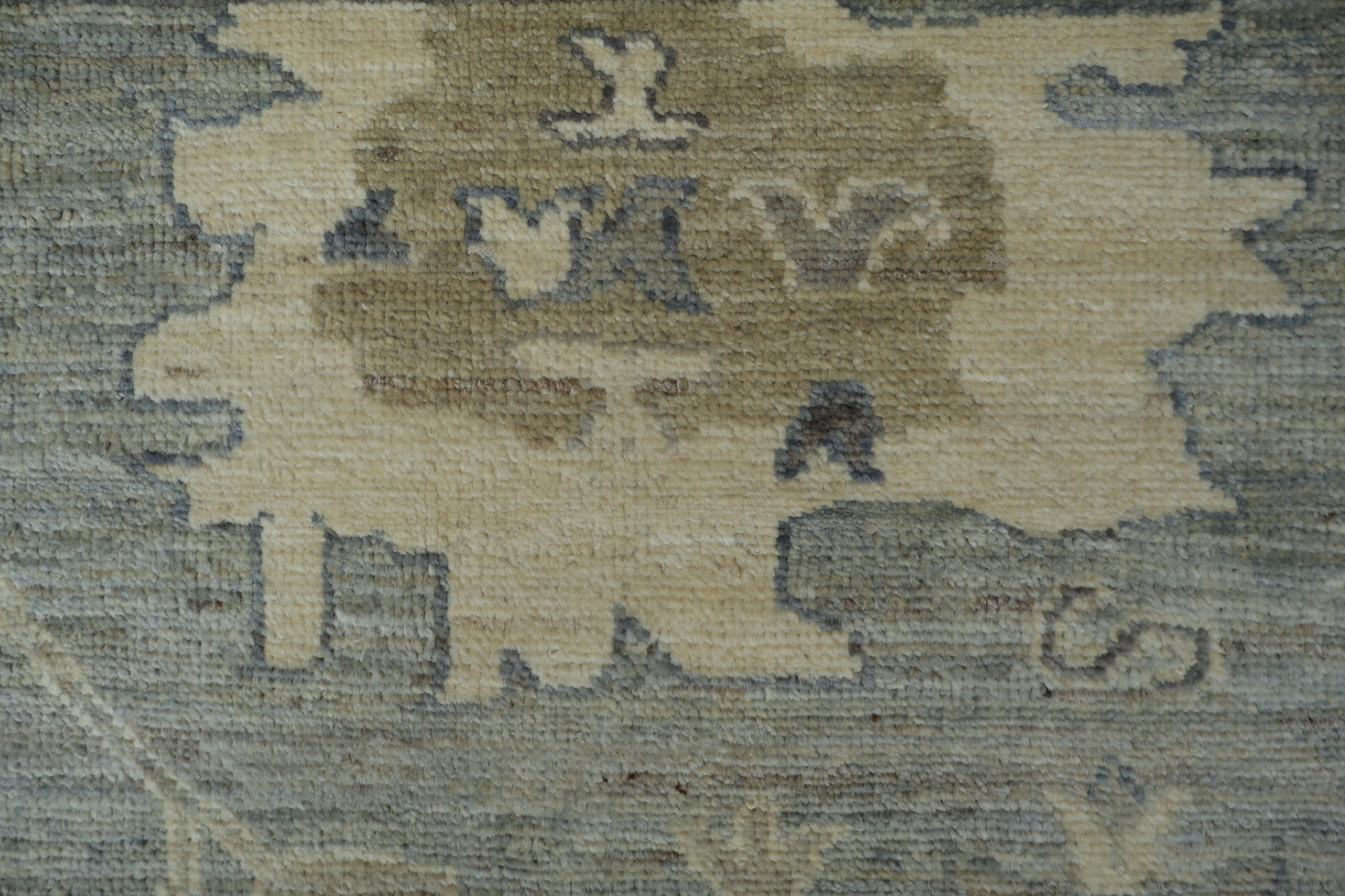 Vegetable Dye Gray Oushak Turkish Area Rug 9x12
